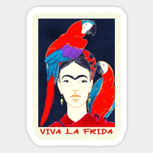 FRIDA KAHLO Mexican Feminist portrait Art poster Sticker